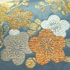 袋帯 六通柄 良品 フォーマル用 正絹 花柄 箔 金糸 帯 青・紺_画像6