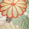袋帯 六通柄 振袖用 正絹 古典柄 箔 刺繍 金糸 フォーマル 扇子 花 帯 白_画像3