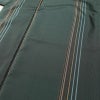 紬 正絹 縞柄・線柄 袷仕立て 身丈160.5cm 裄丈65.5cm 着物 モダン 緑・うぐいす色_画像5