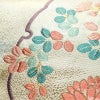 袋帯 六通柄 フォーマル用 正絹 花柄 箔 金糸 雪輪 菊 紅葉 帯 ベージュ_画像6