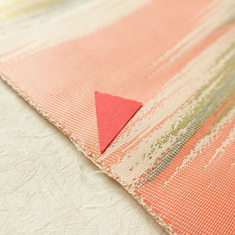 袋帯 六通柄 フォーマル用 正絹 幾何学柄・抽象柄 共八掛 金糸 銀糸 帯 ピンク_画像20