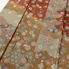 付け下げ 美品 しつけ糸付き 正絹 古典柄 袷仕立て 身丈164cm 裄丈66.5cm 金彩 フォーマル 着物 茶_画像5