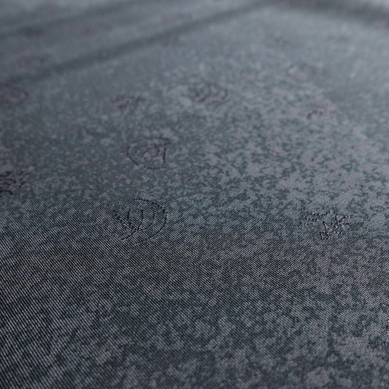 訪問着 良品 落款入り 紬地 正絹 幾何学柄・抽象柄 袷仕立て 身丈165.5cm 裄丈68cm 共八掛 洒落 着物 青・紺_画像19