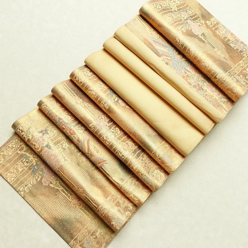 袋帯 六通柄 フォーマル用 正絹 幾何学柄・抽象柄 箔 金糸 帯 金・銀_画像20