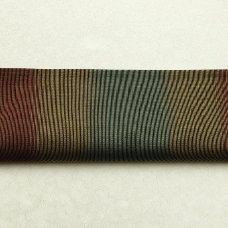 袋帯 全通柄 良品 一般用 正絹 縞柄・線柄 帯 多色使い_画像13