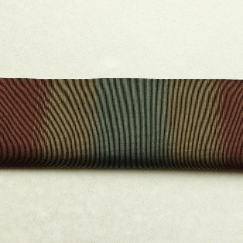 袋帯 全通柄 良品 一般用 正絹 縞柄・線柄 帯 多色使い_画像14