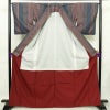 小紋 しつけ糸付き ポリエステル 縞柄・線柄 袷仕立て 身丈167cm 裄丈66.5cm 着物 多色使い_画像3
