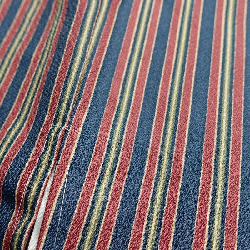 小紋 しつけ糸付き ポリエステル 縞柄・線柄 袷仕立て 身丈167cm 裄丈66.5cm 着物 多色使い_画像14