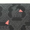 紬 しつけ糸付き 正絹 幾何学柄・抽象柄 袷仕立て 身丈163cm 裄丈63cm 黒_画像12