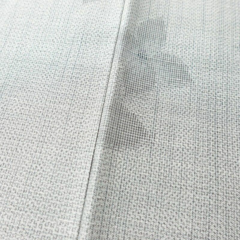 紬 正絹 花柄 袷仕立て 身丈157.5cm 裄丈64cm 着物 グレー_画像9