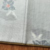 紬 正絹 花柄 袷仕立て 身丈157.5cm 裄丈64cm 着物 グレー_画像10