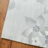 紬 正絹 花柄 袷仕立て 身丈157.5cm 裄丈64cm 着物 グレー_画像11