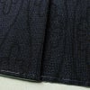 紬 良品 しつけ糸付き 正絹 立涌 菊 古典柄 袷仕立て 身丈158.5cm 裄丈65cm 青・紺_画像10