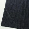 紬 良品 しつけ糸付き 正絹 立涌 菊 古典柄 袷仕立て 身丈158.5cm 裄丈65cm 青・紺_画像11