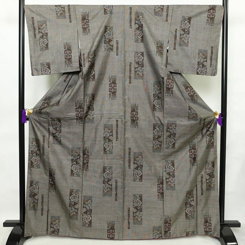 大島紬 良品 証紙なし しつけ糸付き 正絹 古典柄 袷仕立て 身丈159cm