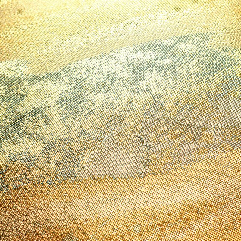 袋帯 六通柄 良品 フォーマル用 正絹 風景柄 箔 帯 金・銀_画像3