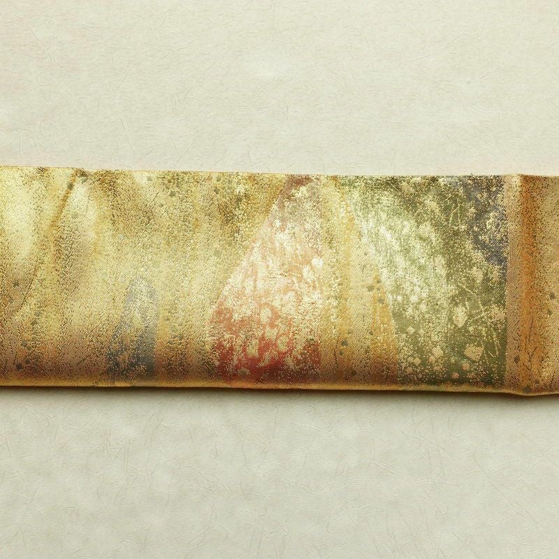 袋帯 六通柄 良品 フォーマル用 正絹 風景柄 箔 帯 金・銀_画像15