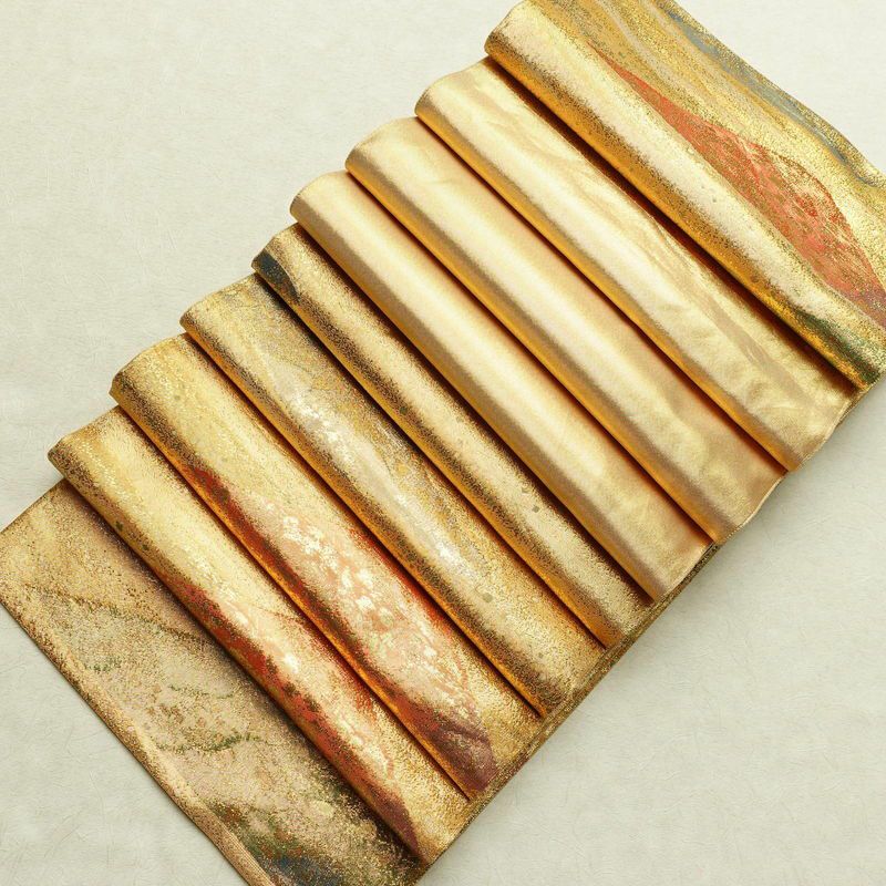 袋帯 六通柄 良品 フォーマル用 正絹 風景柄 箔 帯 金・銀_画像18