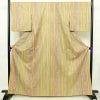 小紋 良品 ポリエステル 縞柄・線柄 袷仕立て 身丈164cm 裄丈68.5cm 多色使い_画像1