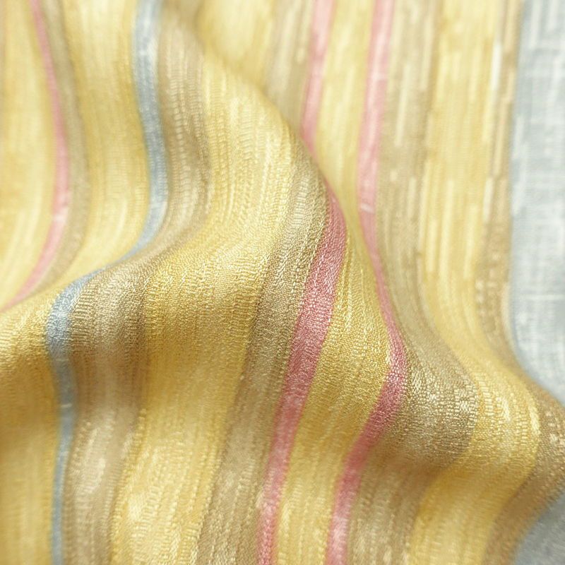 小紋 良品 ポリエステル 縞柄・線柄 袷仕立て 身丈164cm 裄丈68.5cm 多色使い_画像20