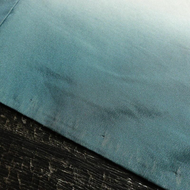 小紋 縮緬 ポリエステル 木の葉・植物柄 袷仕立て 身丈164cm 裄丈66.5cm クリーム_画像20