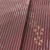 小紋 ポリエステル 縞柄・線柄 身丈168cm 裄丈69cm 桜 小豆・エンジ_画像9