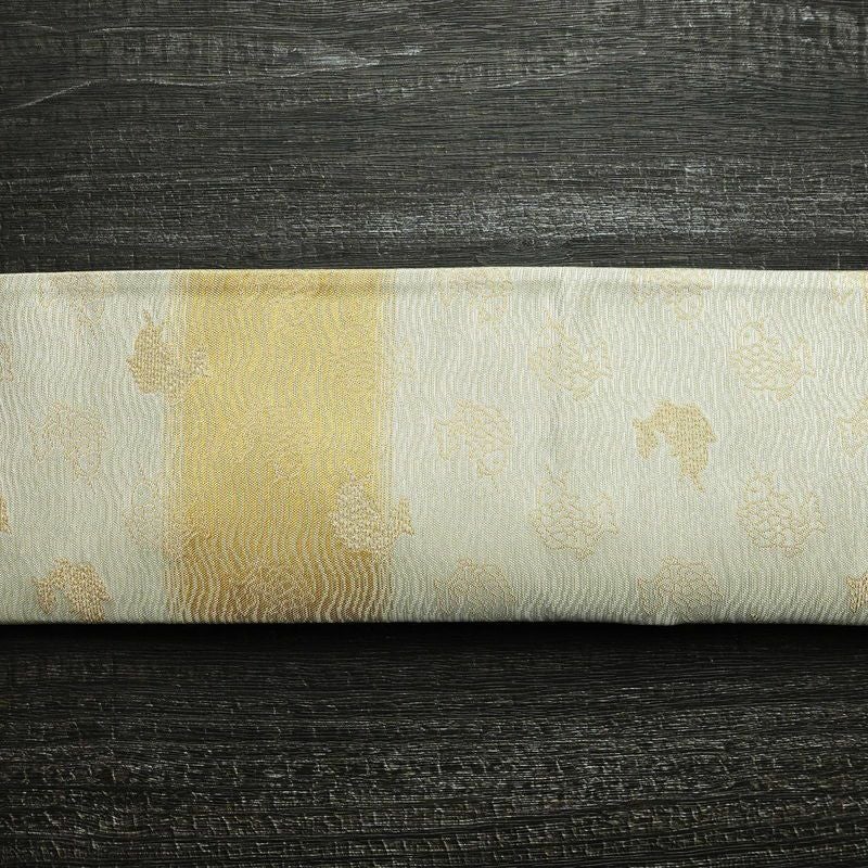 袋帯 六通柄 フォーマル用 正絹 人物・動物柄 金糸 帯 金・銀_画像13