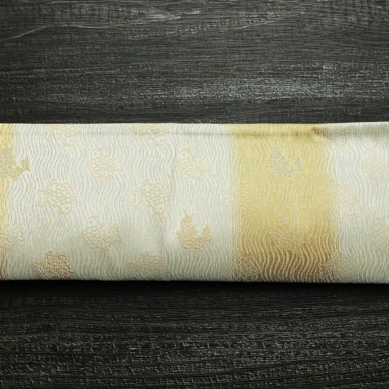 袋帯 六通柄 フォーマル用 正絹 人物・動物柄 金糸 帯 金・銀_画像14