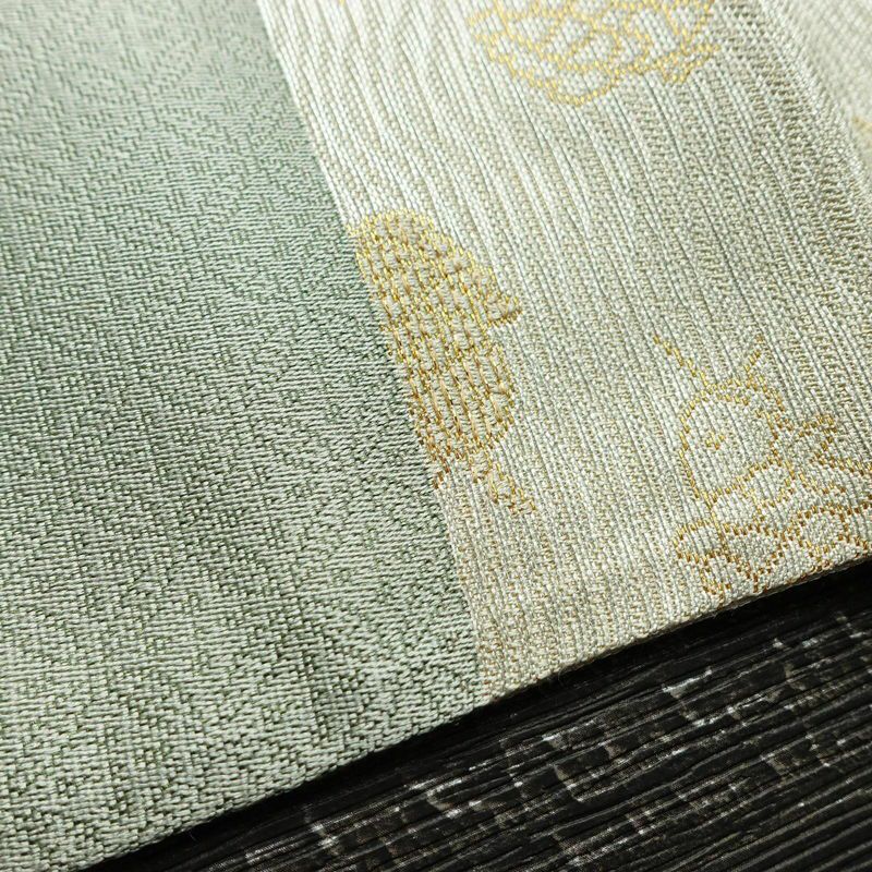 袋帯 六通柄 フォーマル用 正絹 人物・動物柄 金糸 帯 金・銀_画像16