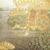 袋帯 六通柄 フォーマル用 正絹 古典柄 箔 金糸 御所車 帯 金・銀_画像2