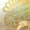袋帯 六通柄 フォーマル用 正絹 古典柄 箔 金糸 御所車 帯 金・銀_画像6