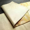 袋帯 六通柄 フォーマル用 正絹 古典柄 箔 金糸 御所車 帯 金・銀_画像9
