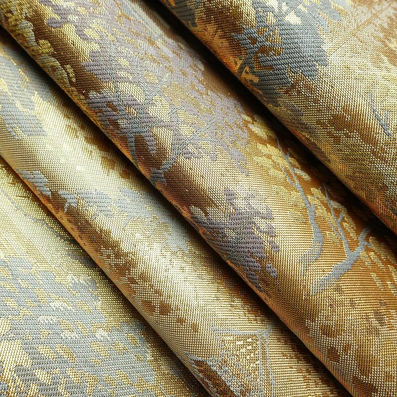 袋帯 未仕立て品 六通柄 美品 フォーマル用 正絹 風景柄 箔 金・銀_画像21