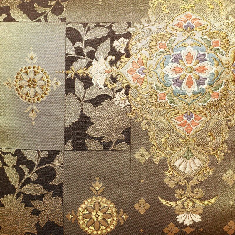 袋帯 六通柄 良品 フォーマル用 正絹 幾何学柄・抽象柄 箔 金糸 帯 金・銀_画像2