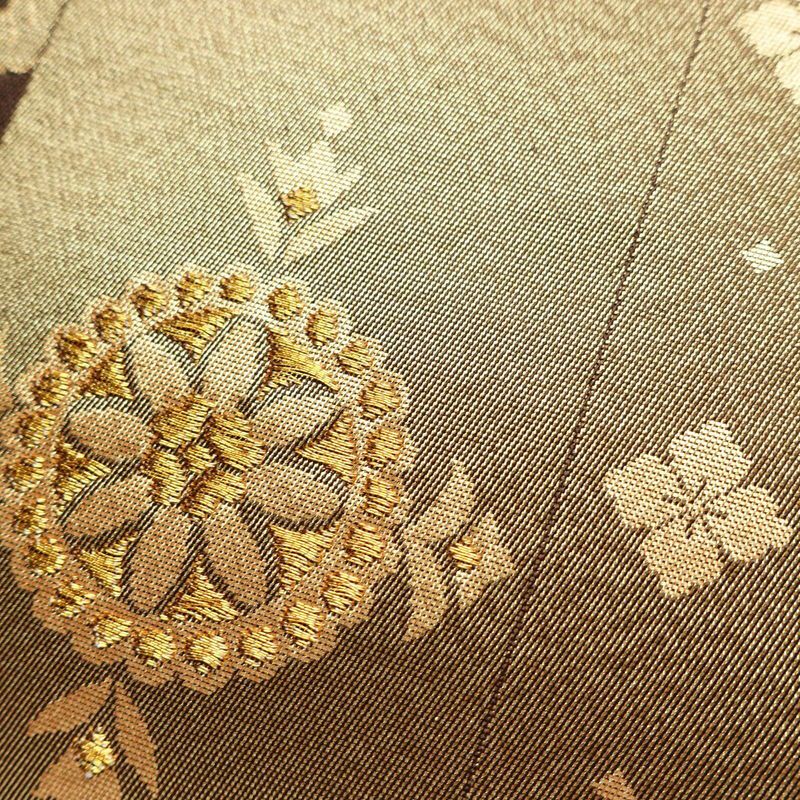袋帯 六通柄 良品 フォーマル用 正絹 幾何学柄・抽象柄 箔 金糸 帯 金・銀_画像5