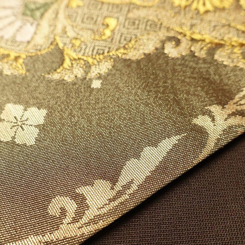 袋帯 六通柄 良品 フォーマル用 正絹 幾何学柄・抽象柄 箔 金糸 帯 金・銀_画像12