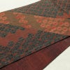 袋帯 太鼓柄 美品 絞り 一般用 正絹 古典柄 帯 小豆・エンジ_画像11