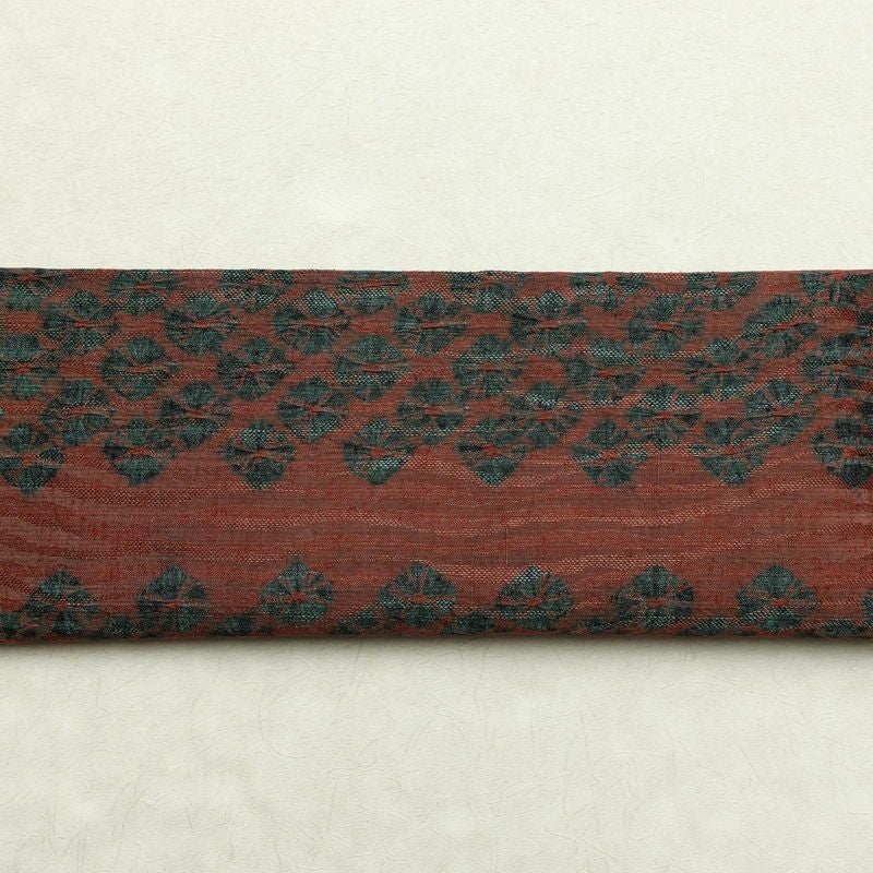 袋帯 太鼓柄 美品 絞り 一般用 正絹 古典柄 帯 小豆・エンジ_画像15
