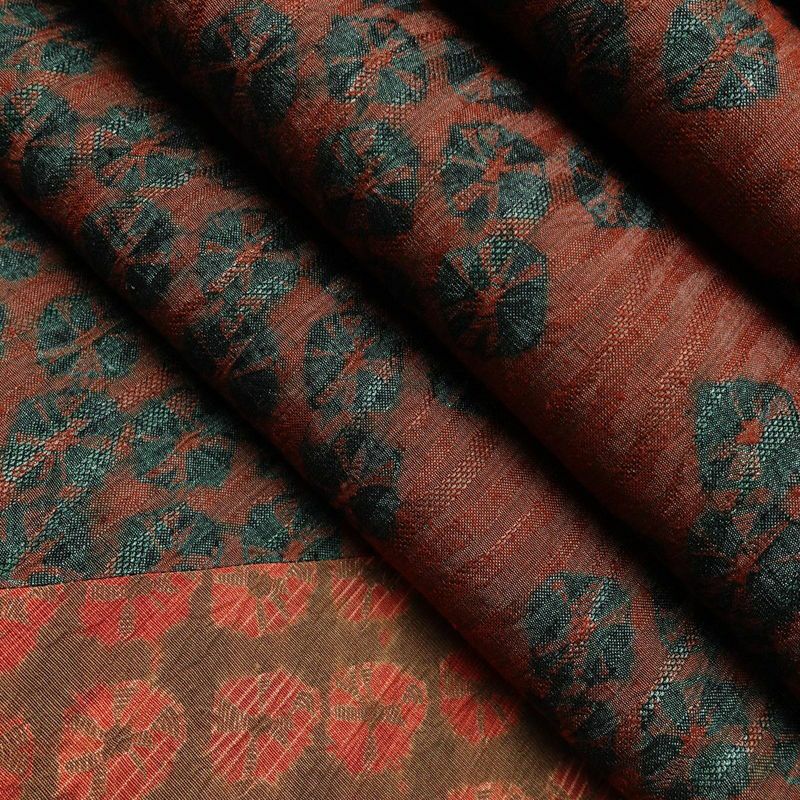 袋帯 太鼓柄 美品 絞り 一般用 正絹 古典柄 帯 小豆・エンジ_画像18