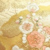 袋帯 琳派屏風錦 六通柄 良品 フォーマル用 正絹 花柄 箔 金糸 帯 ベージュ_画像5