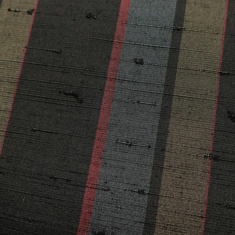 袋帯 紬地 全通柄 良品 一般用 正絹 縞柄・線柄 多色使い_画像3