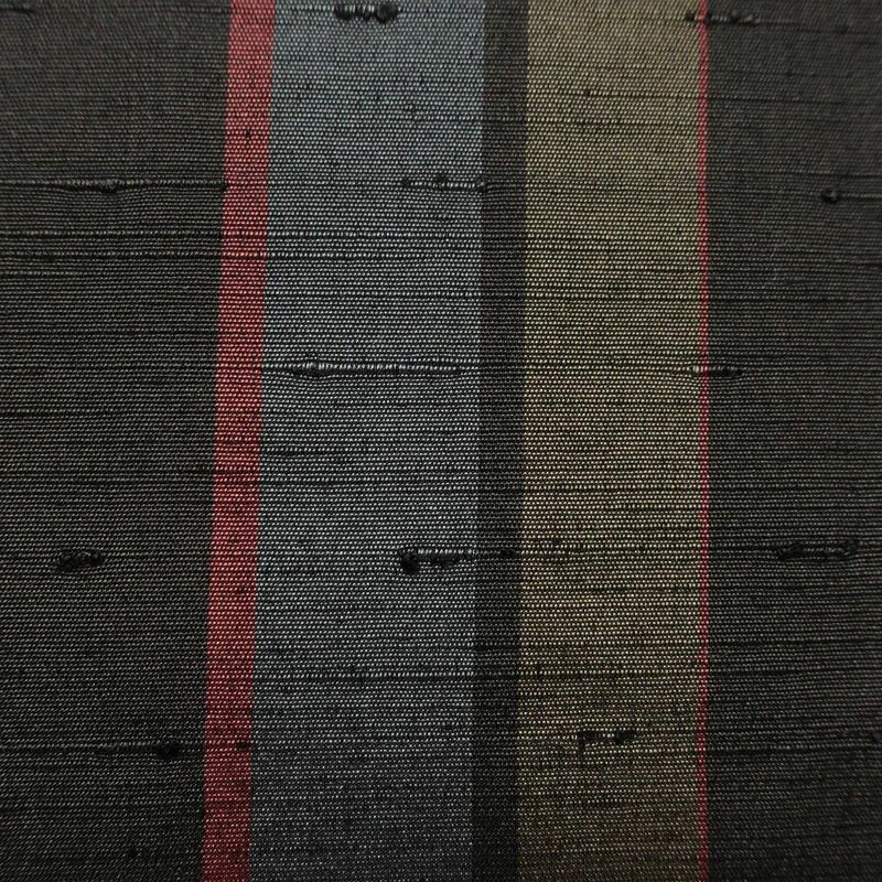 袋帯 紬地 全通柄 良品 一般用 正絹 縞柄・線柄 多色使い_画像4