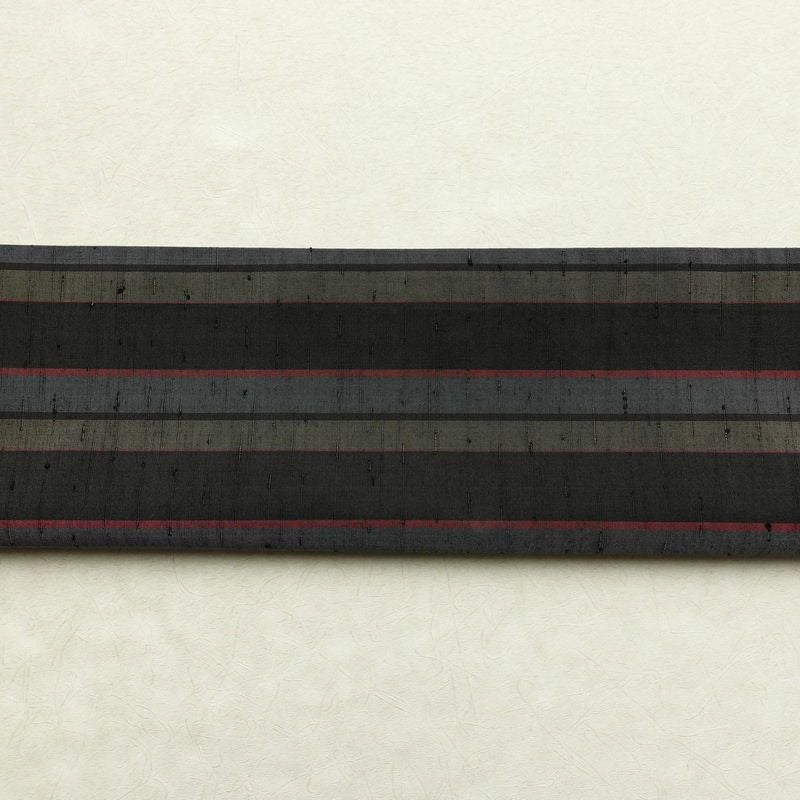 袋帯 紬地 全通柄 良品 一般用 正絹 縞柄・線柄 多色使い_画像14