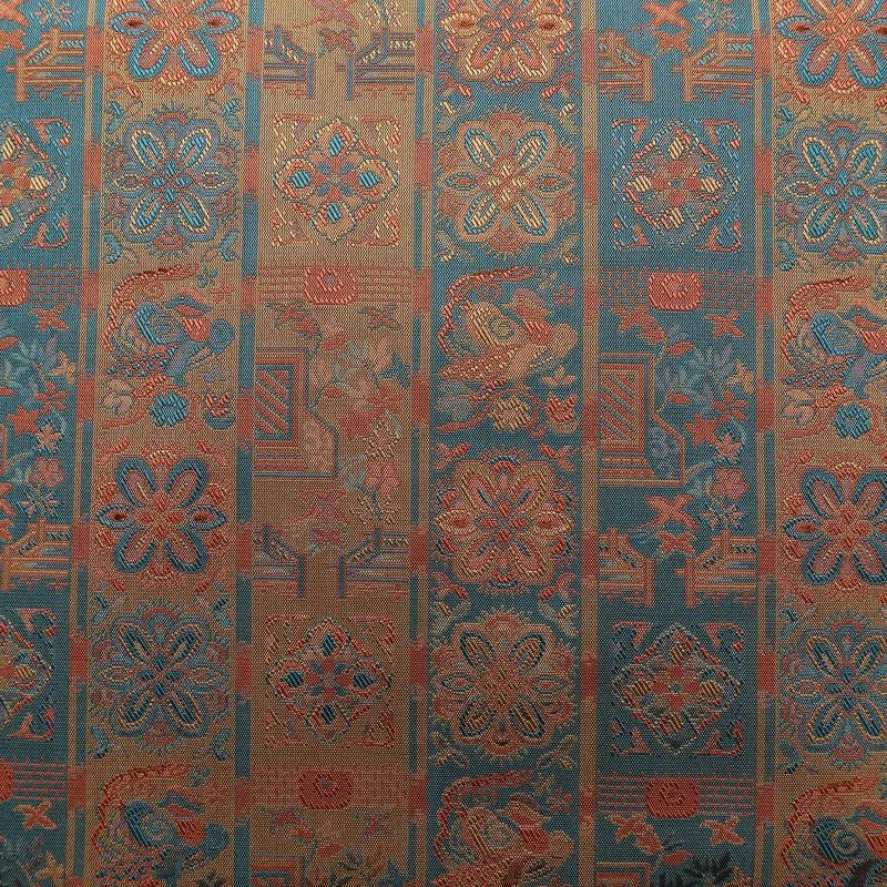 名古屋帯 全通柄 正絹 縞柄・線柄 通し仕立て 帯 多色使い_画像2