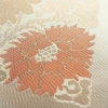 名古屋帯 六通柄 正絹 花柄 名古屋仕立て 箔 帯 グレー_画像4