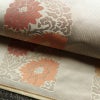 名古屋帯 六通柄 正絹 花柄 名古屋仕立て 箔 帯 グレー_画像7