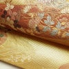 袋帯 六通柄 フォーマル用 正絹 木の葉・植物柄 箔 金糸 帯 金・銀_画像7