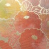 名古屋帯 太鼓柄 正絹 花柄 名古屋仕立て 菊 箔 帯 ベージュ_画像4