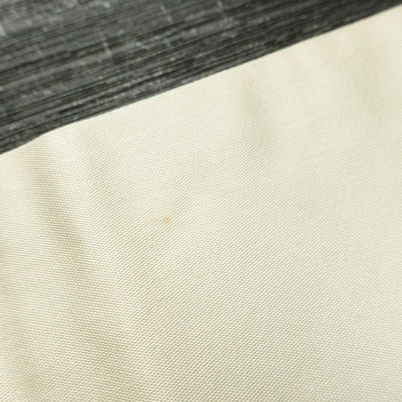 名古屋帯 太鼓柄 正絹 花柄 名古屋仕立て 菊 箔 帯 ベージュ_画像15