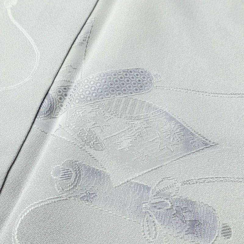 小紋 しつけ糸付き 柄生かし染め 正絹 古典柄 袷仕立て 身丈161.5cm 裄丈65cm 着物 青・紺_画像6